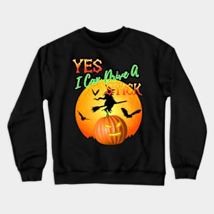 Yes I Can Drive A Stick Funny Halloween Witch Crewneck Sweatshirt